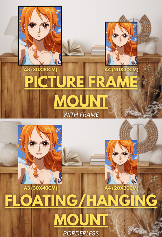 Pirate King Series - 003 (Nami-Inspired)| Premium Anime Metal Print — For True Collectors