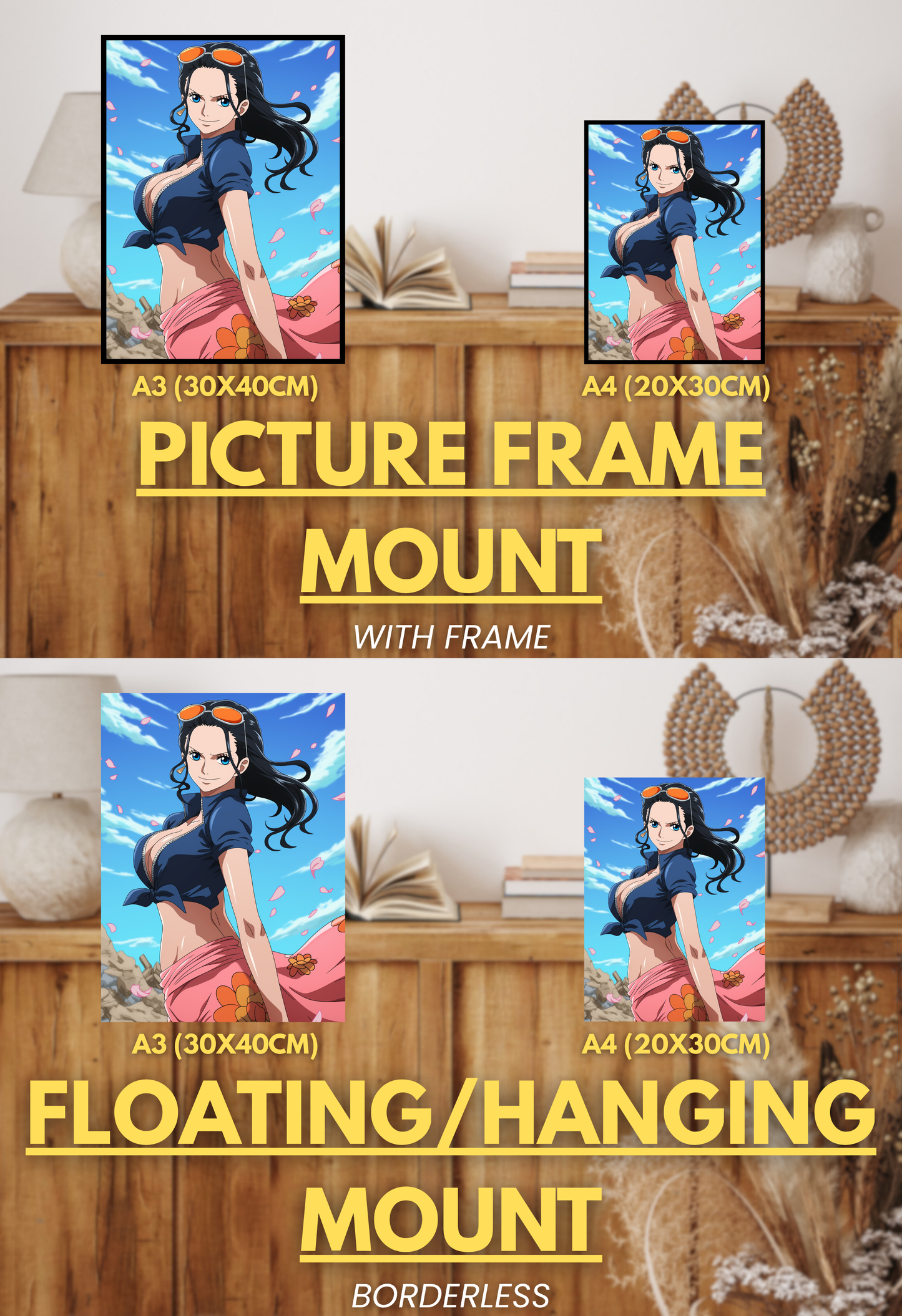 Pirate King Series - 002 (Robin-Inspired)| Premium Anime Metal Print — For True Collectors