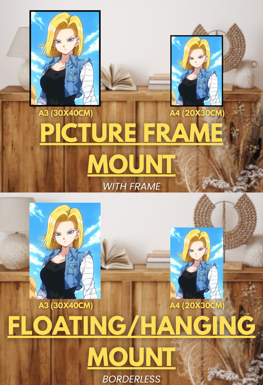 Super Force Series - 001 (Android 18-Inspired) | Premium Anime Metal Print — For True Collectors