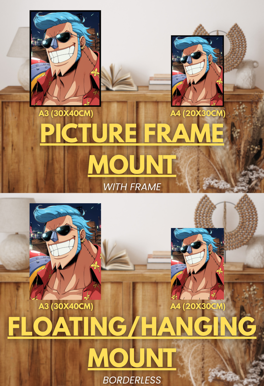 Pirate King Series - 002 (Franky-Inspired)| Premium Anime Metal Print — For True Collectors