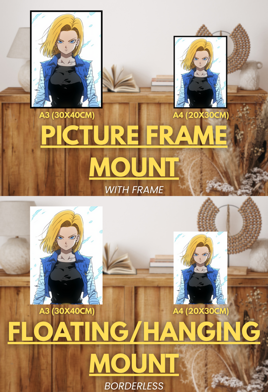 Super Force Series - 002 (Android 18-Inspired) | Premium Anime Metal Print — For True Collectors