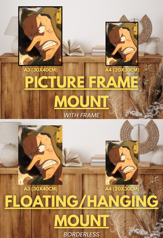 Pirate King Series - 002 (Usopp-Inspired)| Premium Anime Metal Print — For True Collectors
