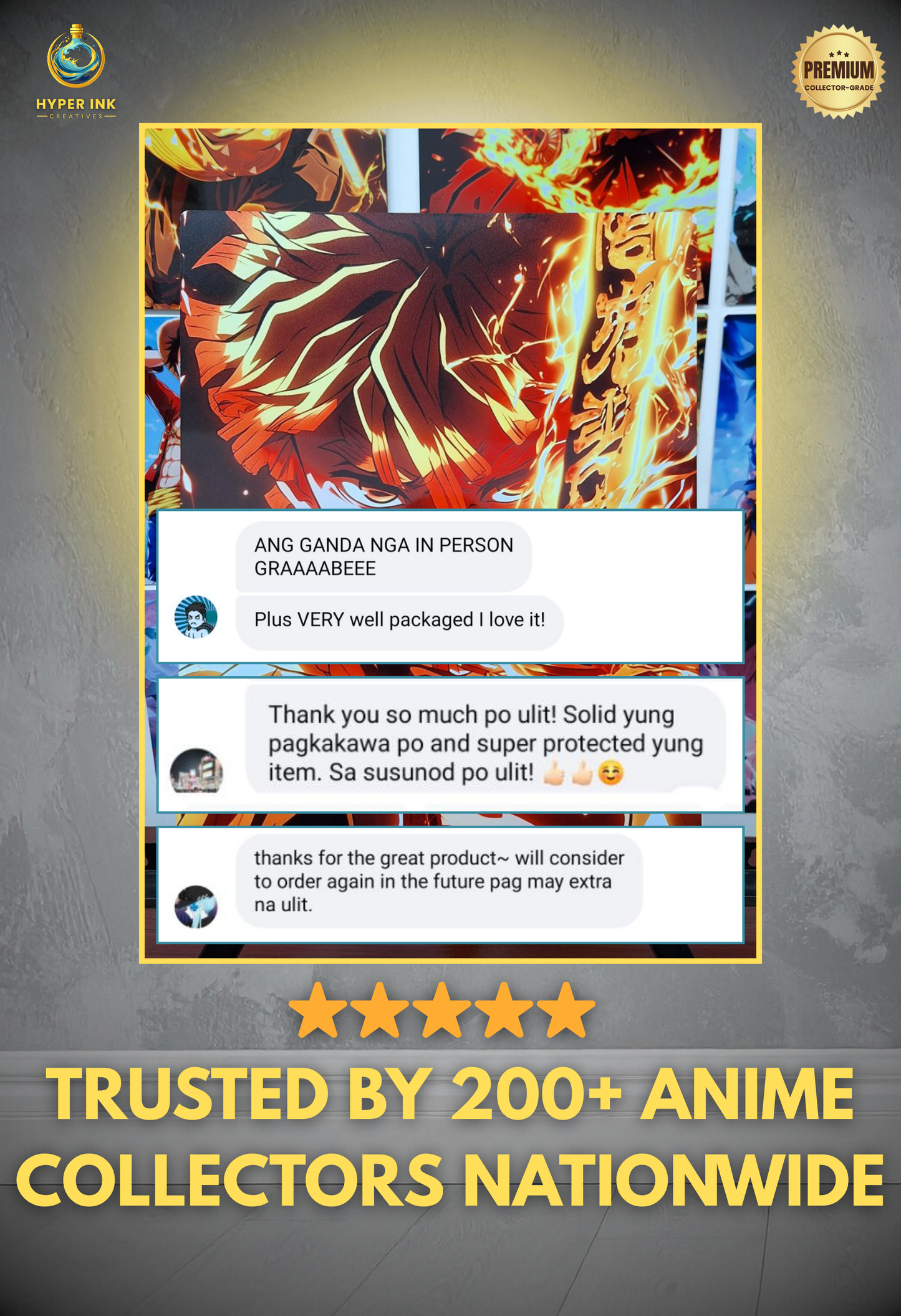 Demon's End Series - Infinity Collection - 003 (Tanjiro-Inspired) | Premium Anime Metal Print — For True Collectors