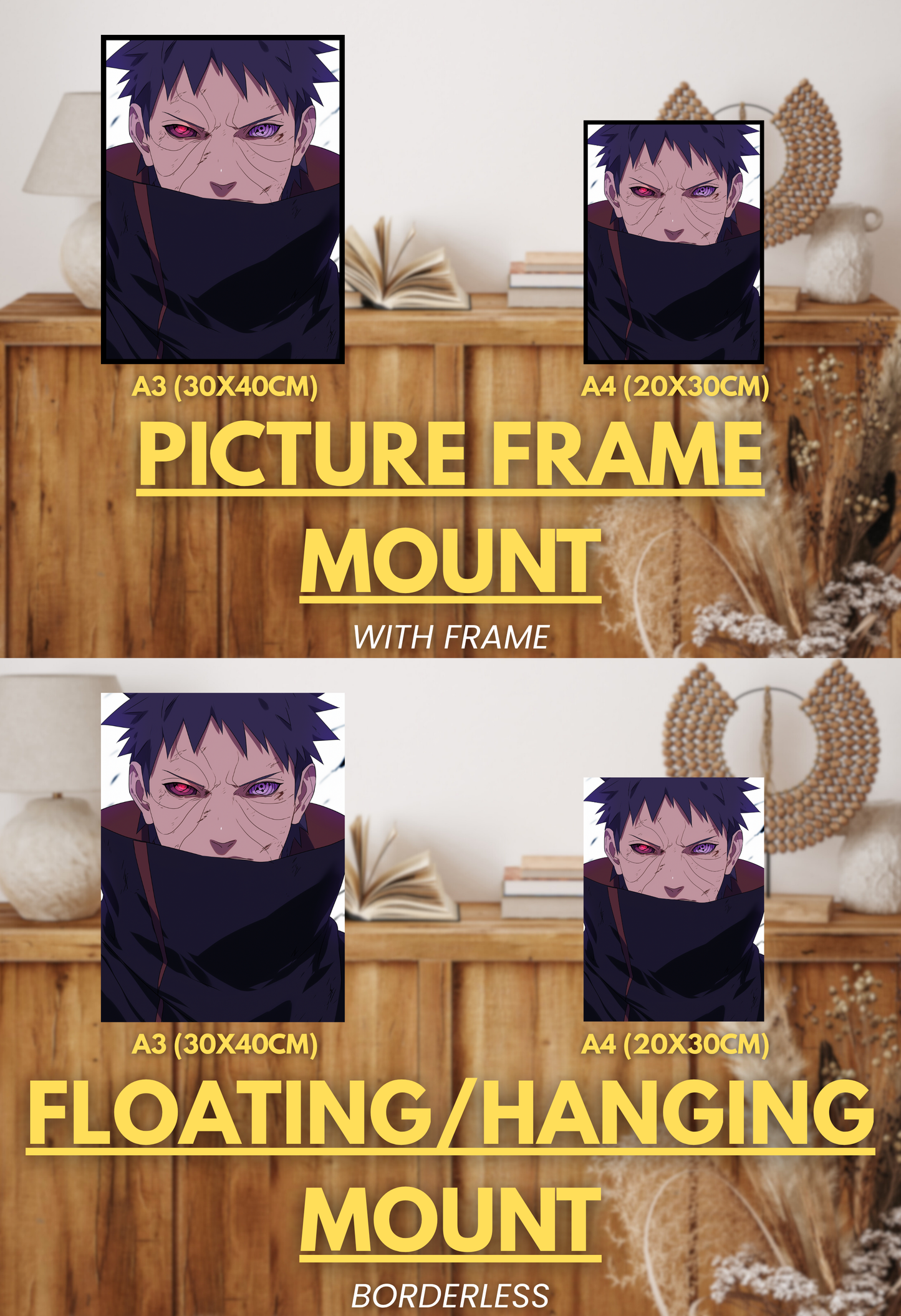 Shinobi's Legacy Series - 001 (Obito-Inspired)| Premium Anime Metal Print — For True Collectors