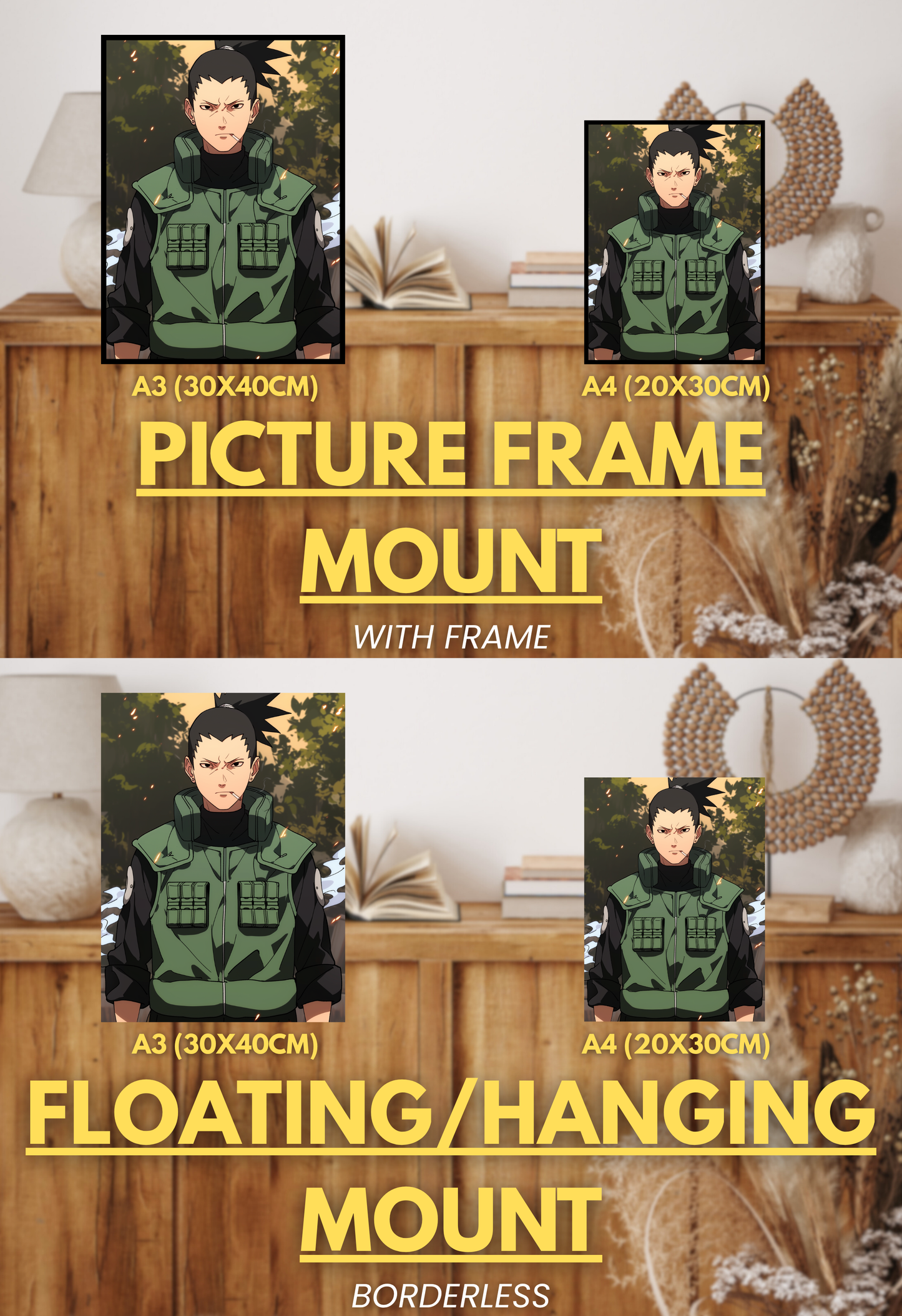 Shinobi's Legacy Series - 001 (Shikamaru-Inspired)| Premium Anime Metal Print — For True Collectors