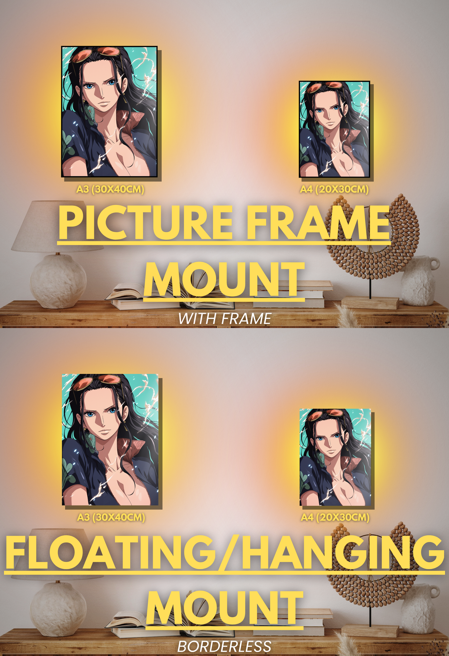 Pirate King Series - 001 (Robin-Inspired)| Premium Anime Metal Print — For True Collectors