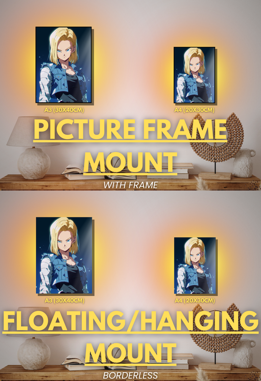 003 (Android 18 -Inspired)| Premium Anime Metal Print — For True Collectors