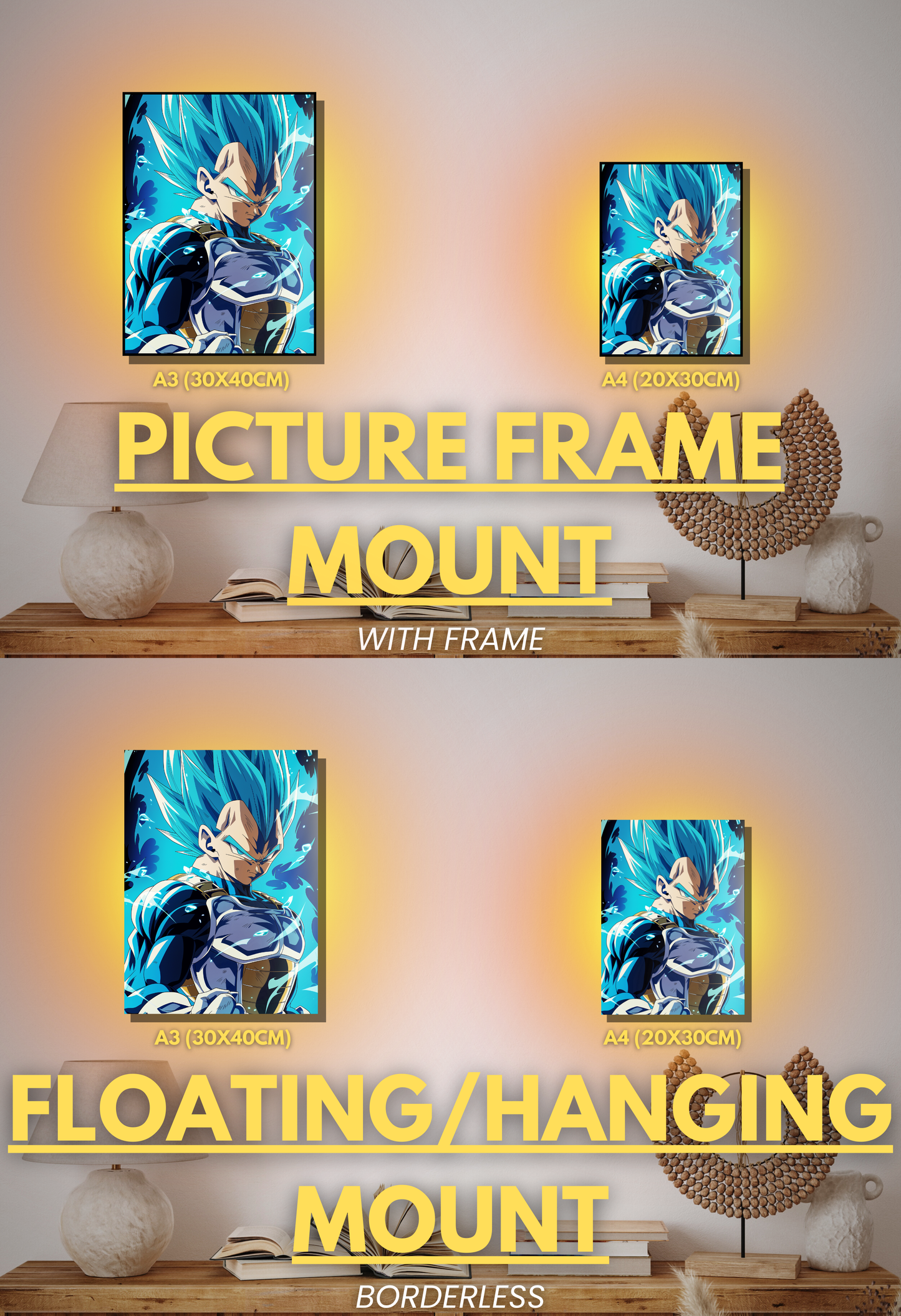 004 (Vegeta -Inspired)| Premium Anime Metal Print — For True Collectors