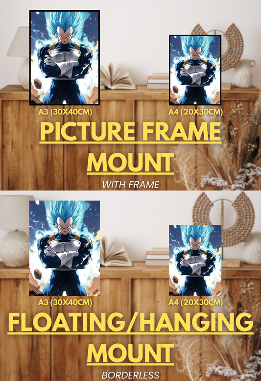 Super Force Series - 002 (Vegeta-Inspired) | Premium Anime Metal Print — For True Collectors