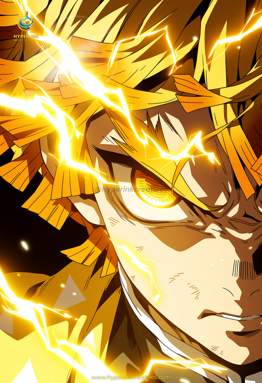 006 (Zenitsu - Inspired)| Premium Anime Metal Print — For True Collectors