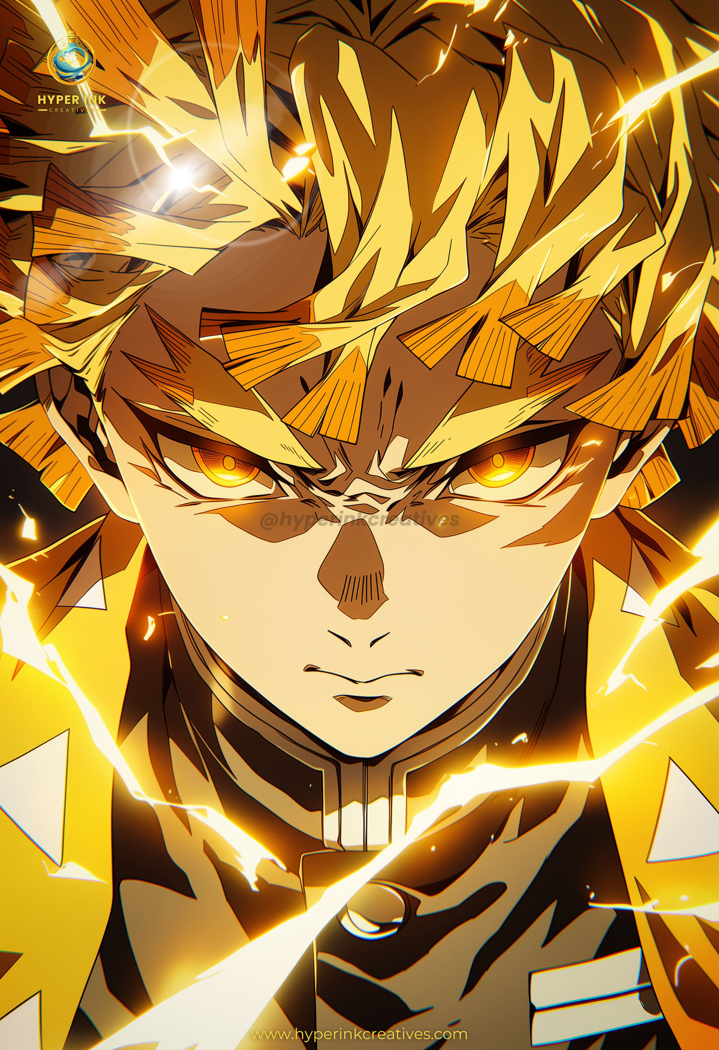 007 (Zenitsu - Inspired)| Premium Anime Metal Print — For True Collectors